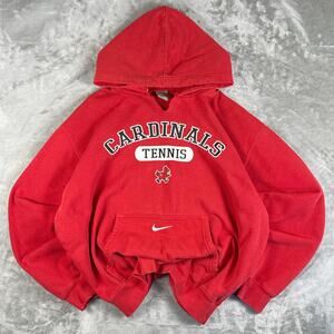Vintage 2000’s Nike Team Cardinals Tennis Red Pullover Hoodie Size L